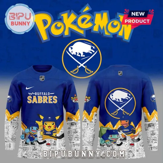 Discover Personalized Buffalo Sabres x Cartoon Hockey Shirt Unisex Hockey Fan Gear
