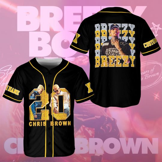 Discover Team Personalized Chris Brown Crop Top Jersey, Breezy Bowl XX 2025 Baseball Shirt