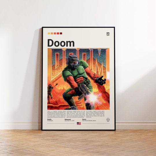 Discover Dooom Gaming Room Poster, Dooom Fan Gift, Gamer Gift, Video Games Poster, Gaming Wall Decor