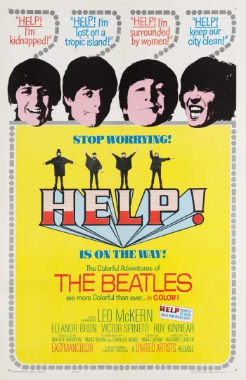 Discover The Beatles Poster -HELP Movie Vertical Poster
