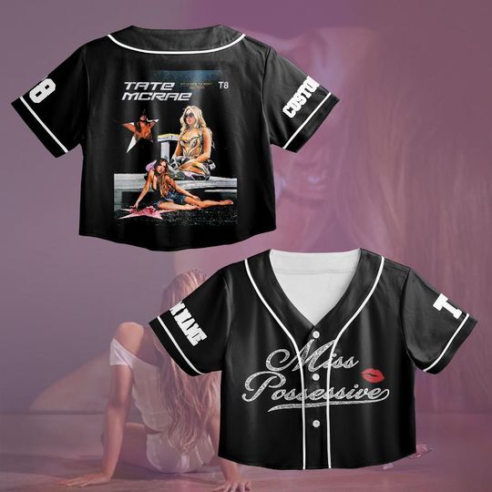 Discover Customized Tate McRae T8 Croptop Jersey, Tate McRae Croptop Baseball Jersey, Tate McRae T8 Tour Outfit, Fan Gift For Concert, Croptop Shirt