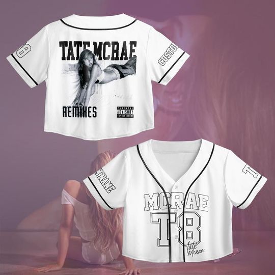 Discover Personalized Tate McRae T8 Croptop Jersey, Tate McRae Baseball Jersey, Tate McRae Miss Possessive Tour 2025 Shirt, Fan Gift For Concert