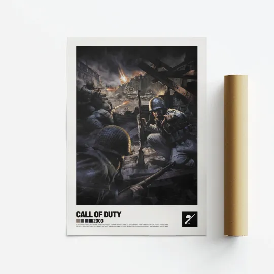 Discover Call of Duty (2003) Video Game Art Poster - Premium Matte Vertical Print