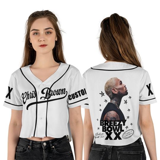 Discover Personalized Breezy Bowl XX Tour Crop Top Jersey: Glitter Name & Number