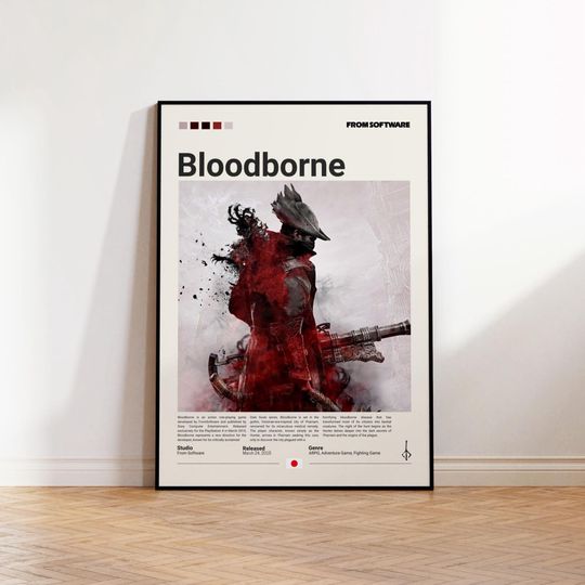 Discover Bloodborne Poster, Gaming Room Poster, Bloodborne  Fan Gift, Gamer Gift, Video Games Poster, Gaming Wall Decor