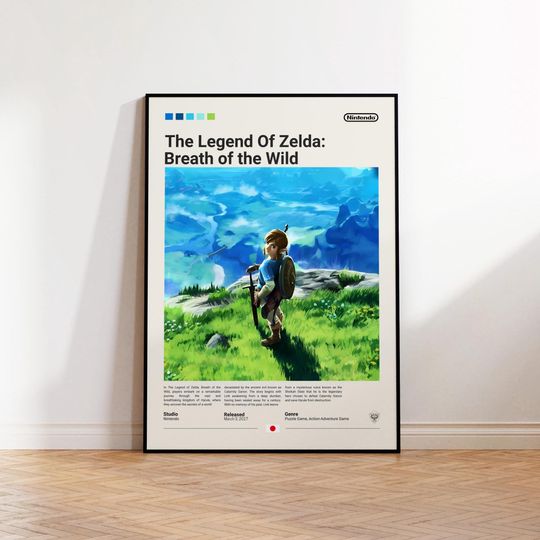 Discover The Legend of Zelda Poster, Gaming Room Poster, BOTW Poster, The Legend of Zelda Fan Gift, Gamer Gift,Video Game Poster