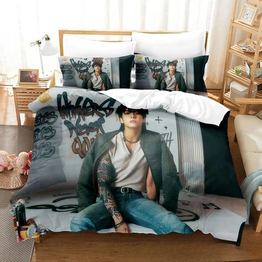 Discover 3D Print Kpop Jeon Jung Kook Album Bedding Set Double Twin King Duvet Cover Comforter Pillowcase Boys Girls Adults Home Textiles