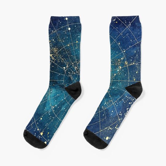 Discover Star Map :: City Lights Socks