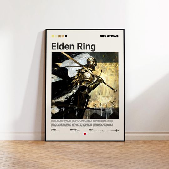 Discover Elden Ring Poster, Gaming Room Poster, Elden Ring Fan Gift, Gaming Print Poster, Gamer Gift, Video Games Poster, Gaming Wall Decor