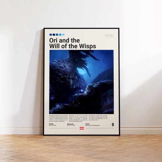 Discover Ori and the Will of the Wisp Poster, Gaming Room Poster, Ori Fan Gift, Gaming Print Poster, Gamer Gift, Video Game Poster, Gaming Art Decor