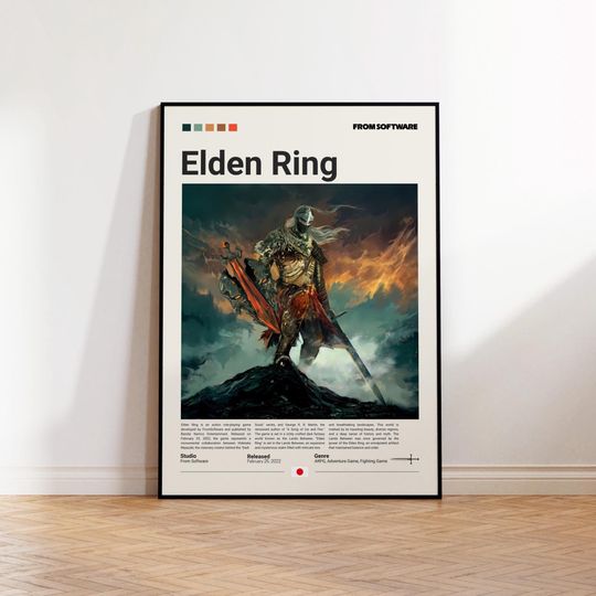 Discover Elden Ring Poster, Gaming Room Poster, Elden Ring Fan Gift, Gaming Print Poster, Gamer Gift, Video Games Poster, Gaming Wall Decor