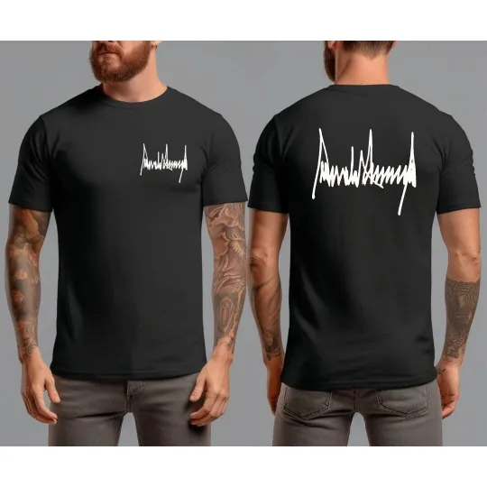 Discover Trump Vance Signature 2024 MAGA 45 47 T-Shirt, Never Surrender Legend Design