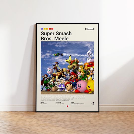 Discover Super Smash Bros Poster, Gaming Room Poster, Smash Bros Fan Gift, Gaming Print Poster, Gamer Gift, Video Games Poster, Gaming Art Wall Decor