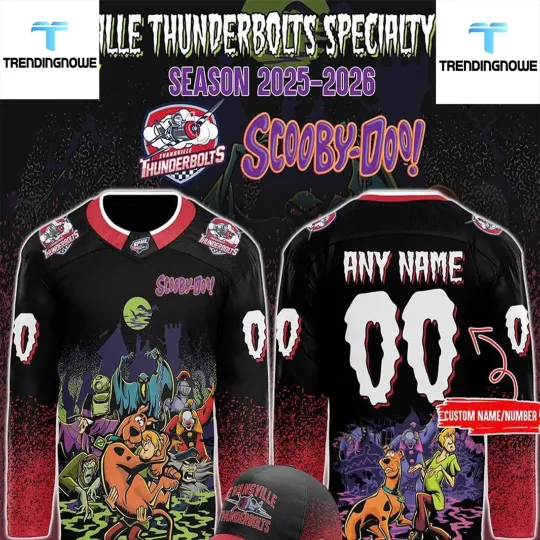 Personalized Evansville Thunderbolts Scooby Doo Night 2025 Hockey Shirt Unisex
