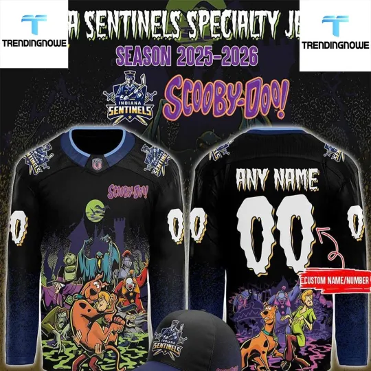 Personalized Indiana Sentinels Scooby Doo Night 2025 Hockey Shirt Unisex Fit