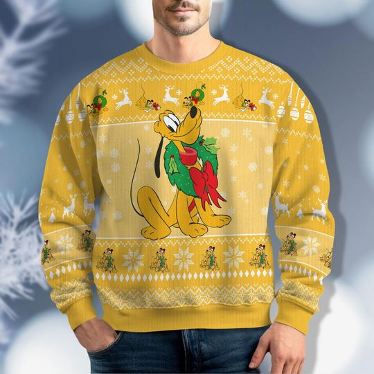 Discover Disney Pluto Dog Christmas Sweater Shirt, Disney Kids Christmas Sweater, Disney Pluto Shirt, Dog Christmas Shirt, Disney Dog Mom Shirt