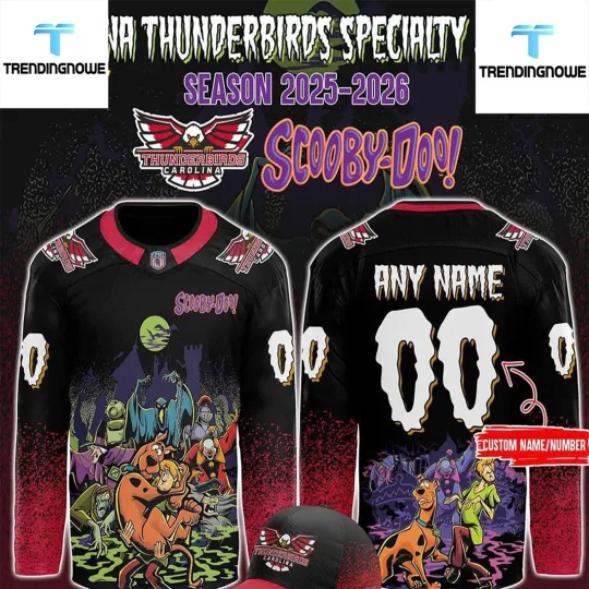 Personalized Carolina Thunderbirds Scooby Doo Night 2025 Hockey Shirt Unisex