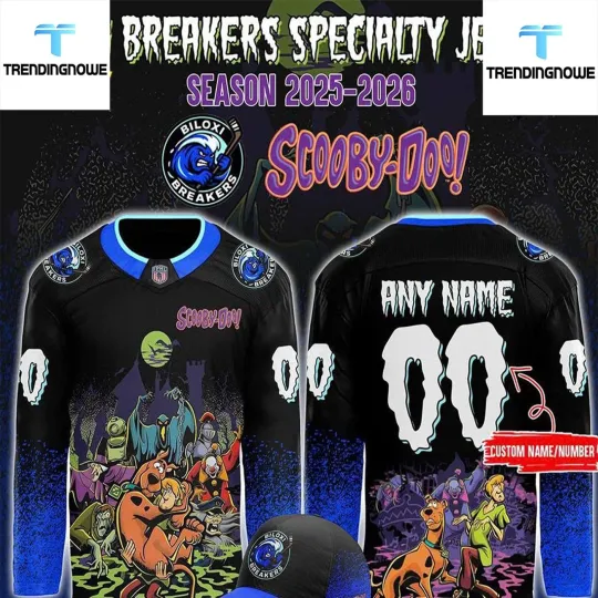 Personalized Biloxi Breakers Scooby Doo Night 2025 Hockey Shirt All Printed
