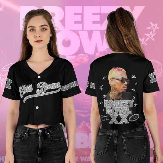 Personalized Breezy Bowl 25 Jersey, Chris Brown Crop Top Baseball Jersey