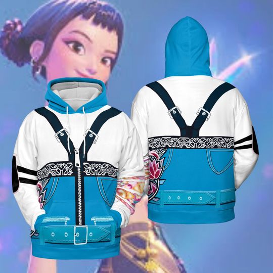 Zoey Kpop Demon Hunters Cosplay Hoodie, Huntrix Shirt, Saja Boy Shirt, Huntrix Fan Gift, Halloween Costume Outfit