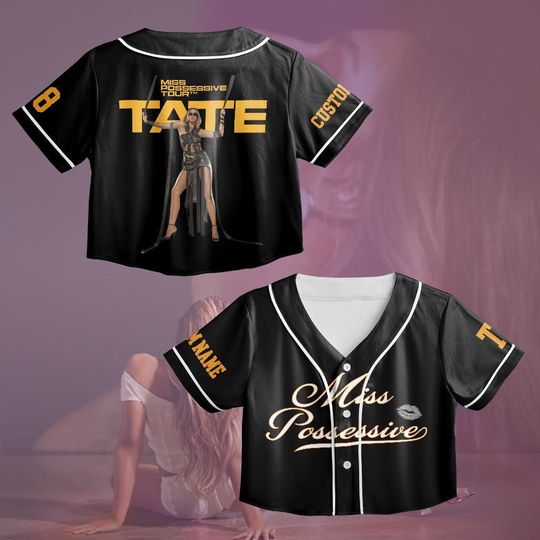 Discover Personalized Tate McRae T8 Croptop Jersey, Tate McRae Baseball Jersey, Tate McRae Miss Possessive Tour 2025 Shirt, Fan Gift For Concert