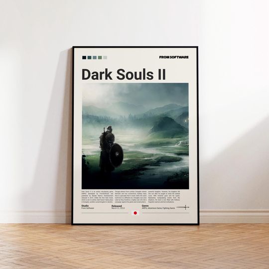 Dark Souls 2 Poster, Gaming Room Poster, Dark Souls 2 Fan Gift, Gamer Gift, Video Games Poster, Gaming Wall Decor