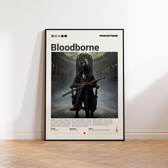 Bloodborne Poster, Gaming Room Poster, Bloodborne  Fan Gift, Gamer Gift, Video Games Poster, Gaming Wall Decor