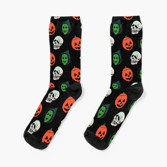 Silver Shamrock Mask Set Socks