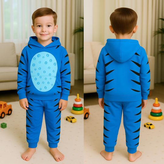 Discover Dergy Tiger Costume Hoodie Jogger Set, K-pop Demon Hunter, Halloween Cosplay Outfit, Movie Merch, Holiday Gift for Kids and Adults