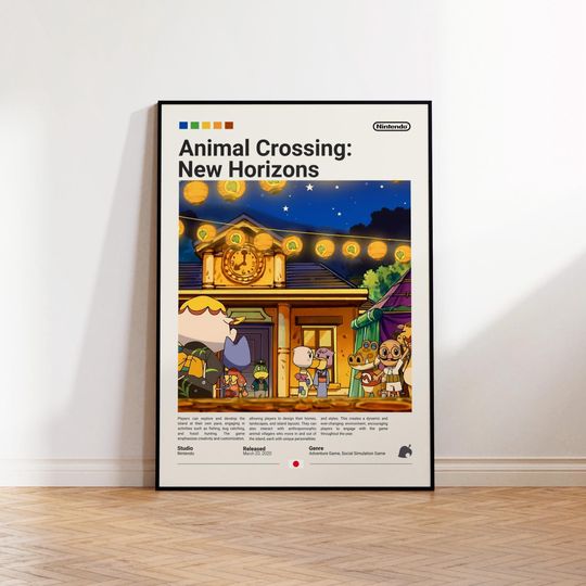 Animal Crossing Poster, Gaming Room Poster, Animal Crossing Fan Gift, Gamer Gift, Video Games Poster, Gaming Wall Decor