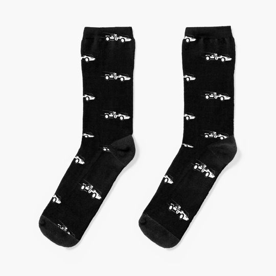Discover Vintage Formula 1 car illustration Socks