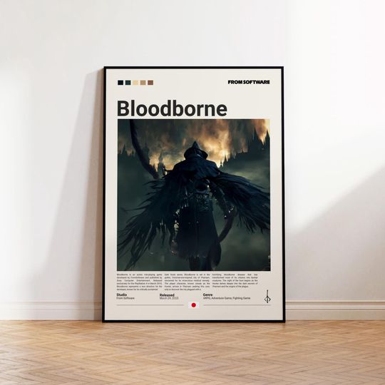 Bloodborne Poster, Gaming Room Poster, Bloodborne  Fan Gift, Gamer Gift, Video Games Poster, Gaming Wall Decor
