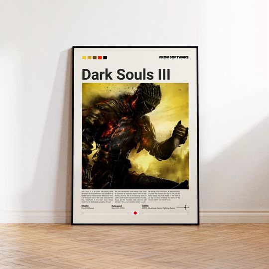 Dark Souls 3 Poster, Gaming Room Poster, Dark Souls 3 Fan Gift, Gamer Gift, Video Games Poster, Gaming Wall Decor