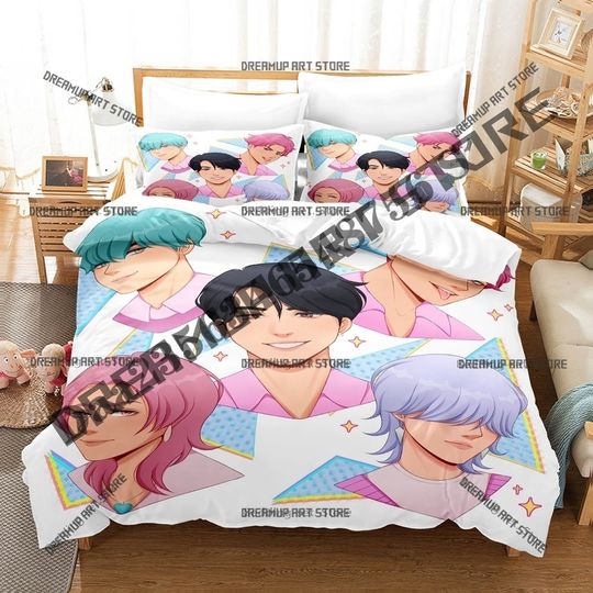 3D Print Kpop Demon Hunters Bedding Set Twin Queen King Full Size Duvet Cover Pillowcase Bed for Boys and Girls
