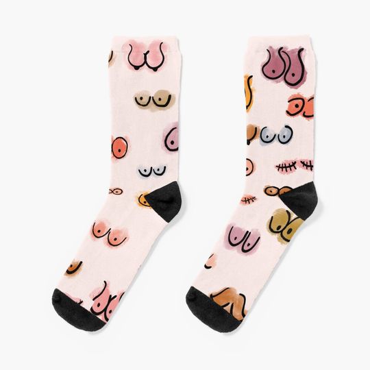 Boobies Watercolor Socks