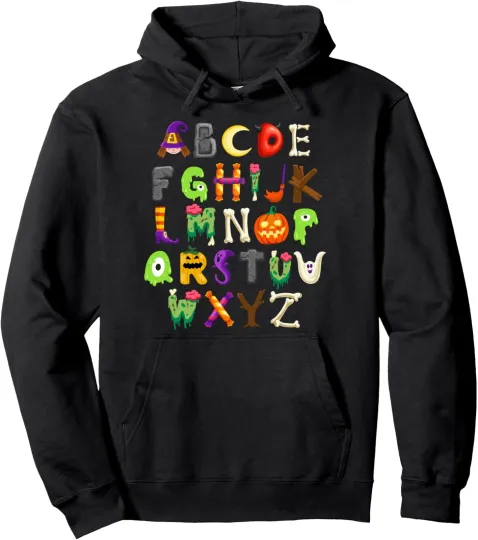Discover ABCs Learning Kindergarten Teacher Halloween Unisex Hooded Sweatshirt