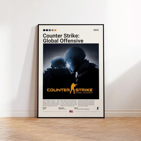 Discover Counter Strike Poster, Gaming Room Poster, Counter Strike Fan Gift, Gamer Gift, Video Game Poster, Gaming Art Decor