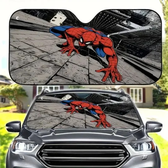 Amazing Spider-Man Climbing Wall Car Sun Shade