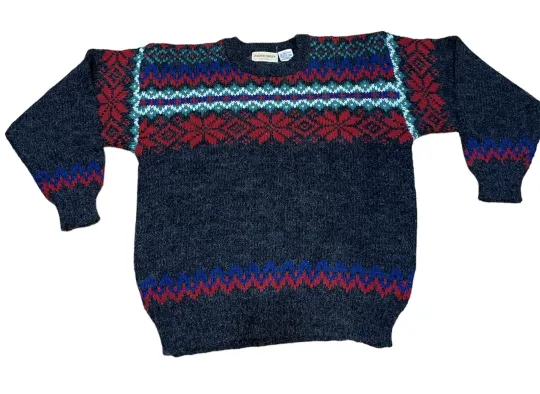 Discover vintage mens golden farley ugly Christmas sweater Size L Colorful Quality