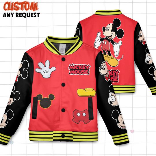 Discover Custom Mickey Mouse Baseball Jacket, Disney Mickey Jacket For Kid Youth Adult, Mickey Shirt, Disneyland Shirt, Disney World Gift For Fans