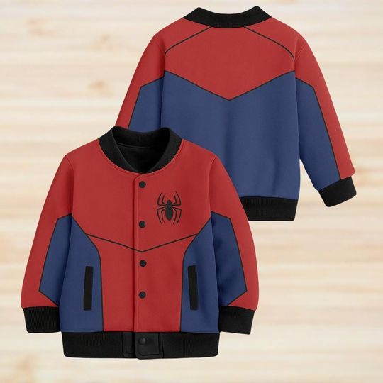Discover Spider-Man Baseball Jacket, Spiderman Men Jacket, Superhero Youth Varsity Jacket, Spidey Jacket Costume, Halloween Gifts