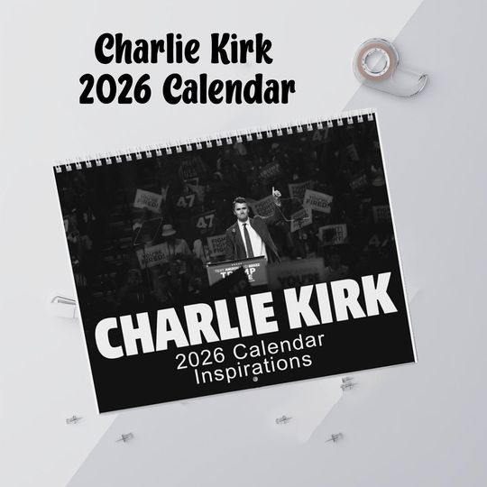 Charlie Kirk Calendar 2026, Freedom Charlie Kirk Calendar, Turning Point USA Inspirational Wall Calendar, Daily Planner Inspirational Decor