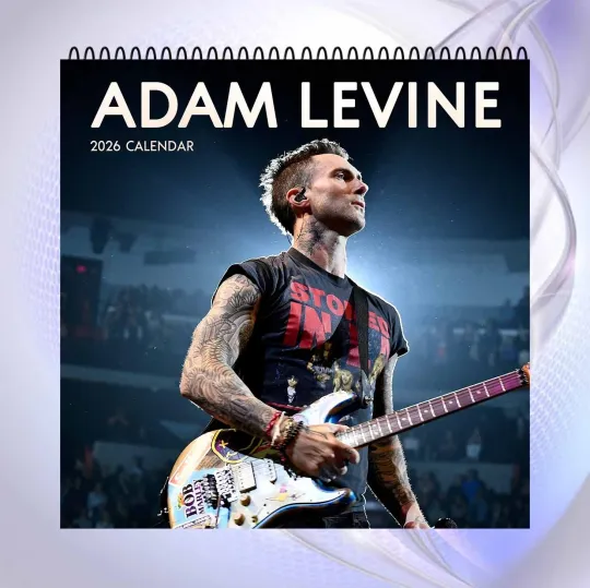 Adam Levine 2026 Calendar, Maroon 5 Singer Desk Calendar, Gift for Music Fans
