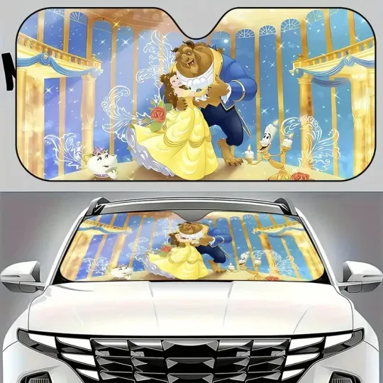 Belle Princess and The Beast Car Sun Shade