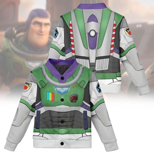 Discover Buzz Lightyear Baseball Jacket, Disney Toy Story Cosplay Costume, Disneybound Varsity Jacket, Halloween Gift, Christmas Gift For Him
