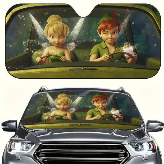 Peter Pan and Tinker Bell Car Sun Shade