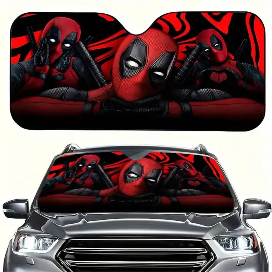 Deadpool Superhero Car Sun Shade
