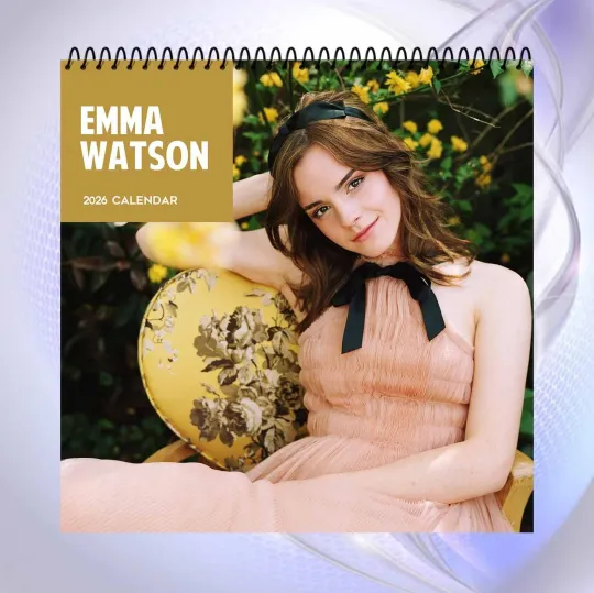 Discover Emma Watson 2026 Wall Calendar, Celebrity Art Print, Elegant Home Decor Gift