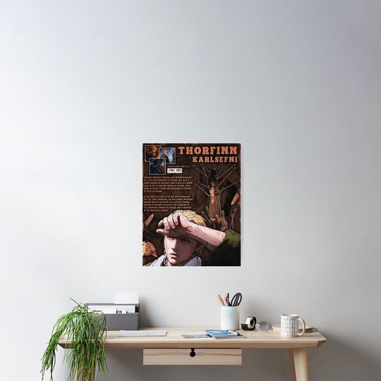 Thorfinn Thorsson Karlsefni Vinland Saga anime poster design Poster