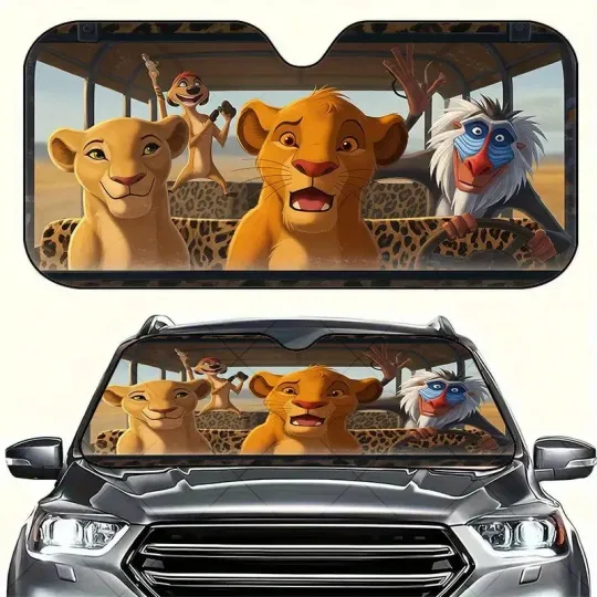 The Lion King Nala Simba Rafiki And Timon Car Sun Shade